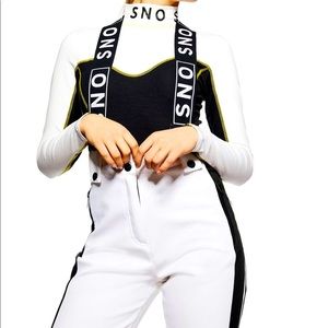 Topshop SNO Womens White Ski Block Trousers UK8 EUR36 US4